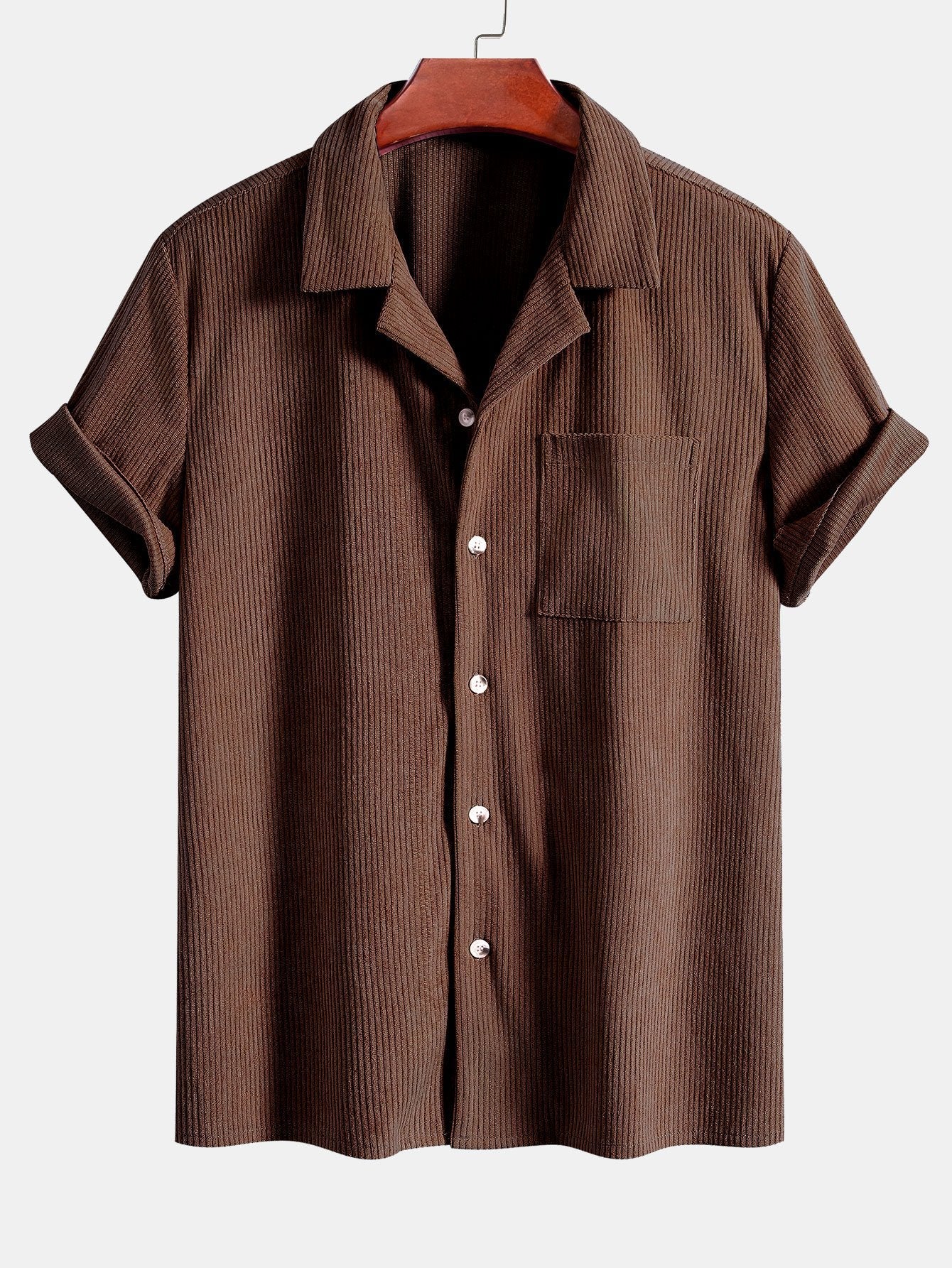Short Sleeve Corduroy Cuban Shirt & Shorts