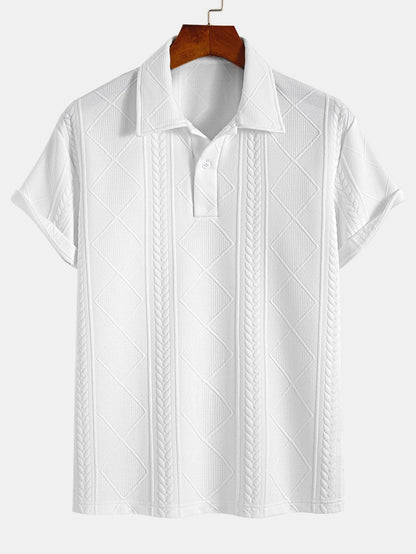Geometric Jacquard Polo & Shorts
