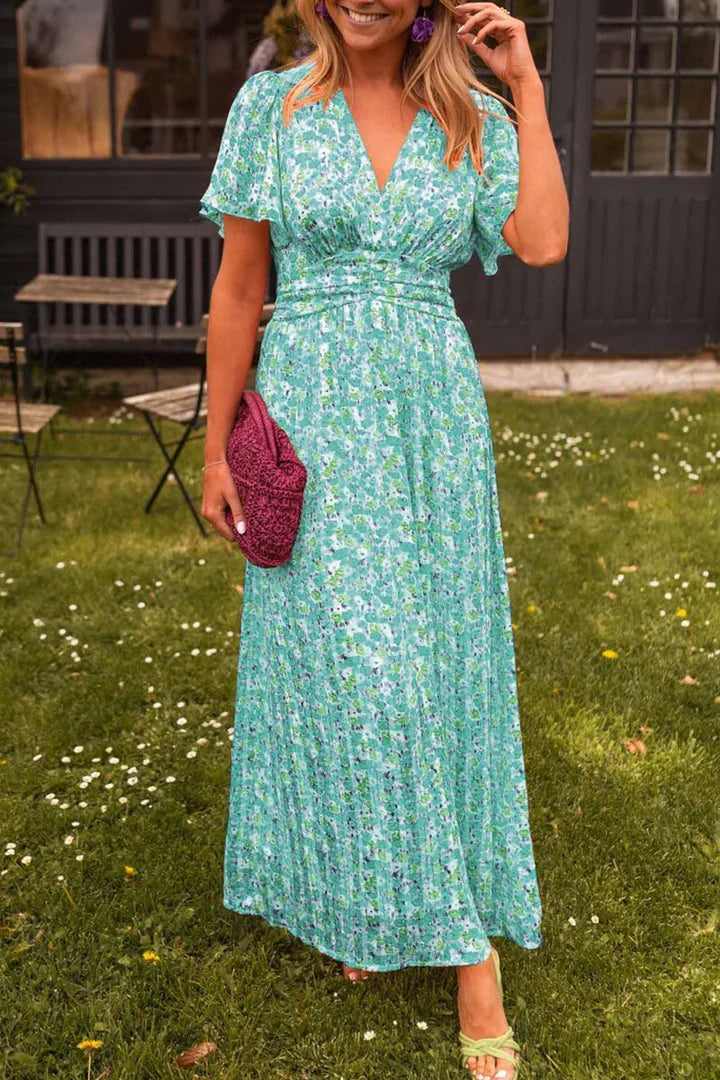 Elyra Maxi dress with V-neck