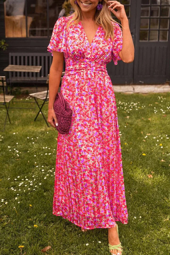 Elyra Maxi dress with V-neck