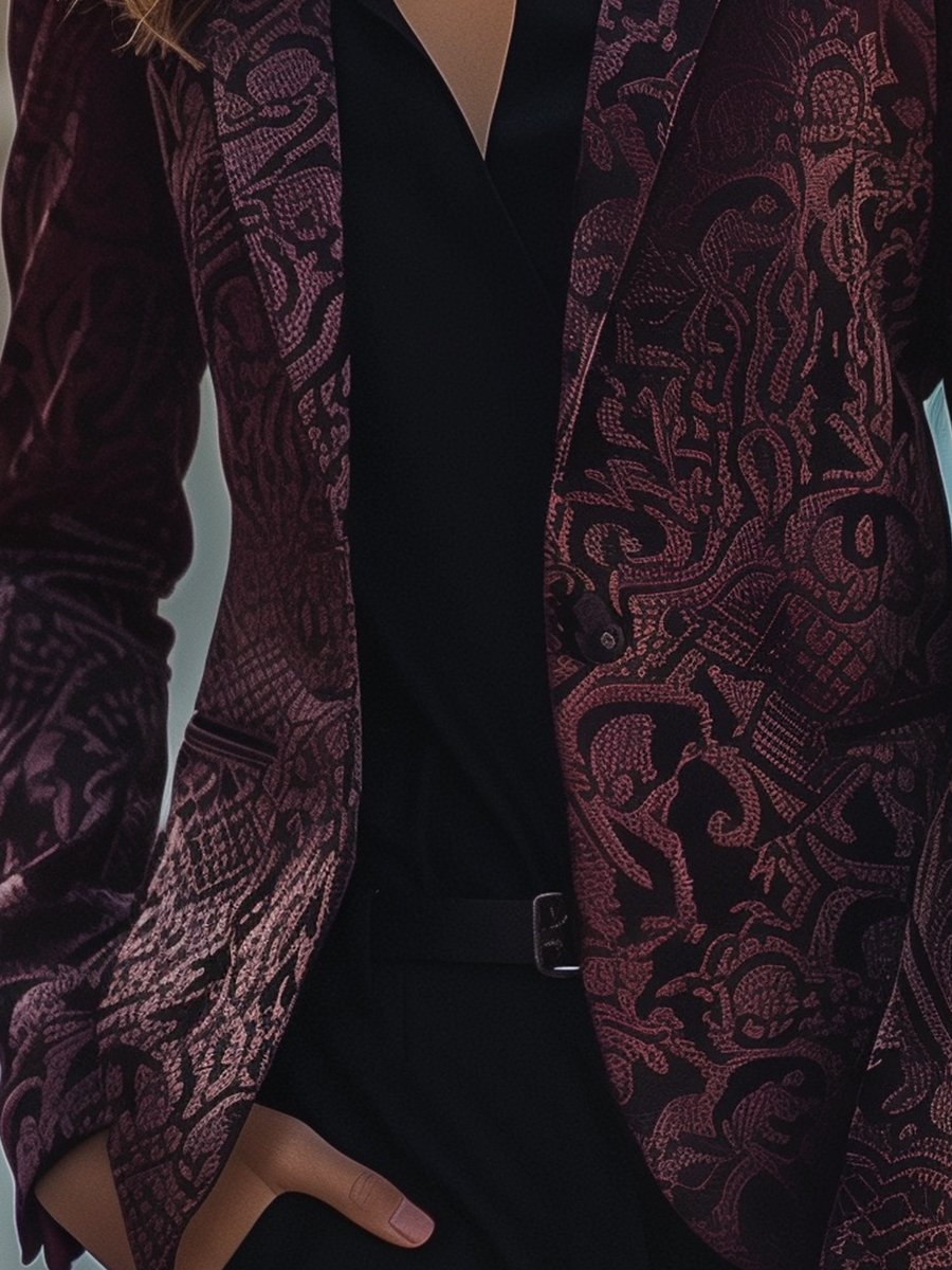 Elyralondon Jacquard Satin Blazer