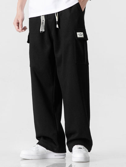 Relax Fit Straight Leg Jersey Cargo Pants