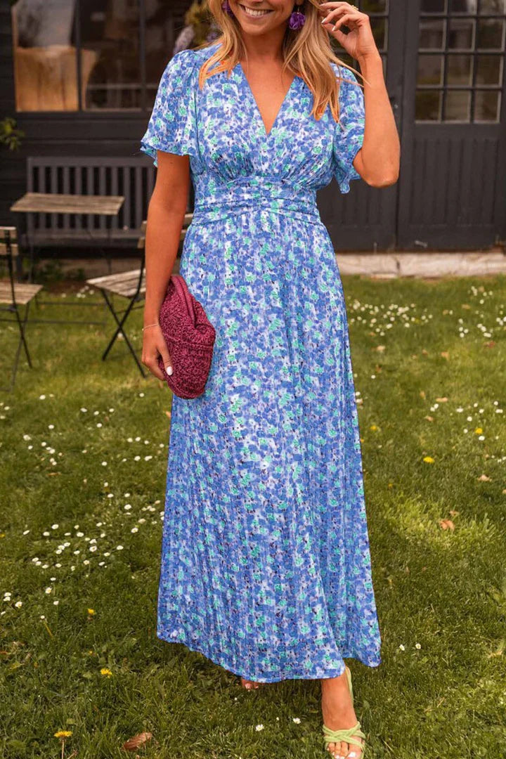 Elyra Maxi dress with V-neck