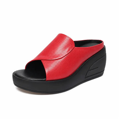 SIENNA - SLIP-ON WEDGE COMFORT SANDALS