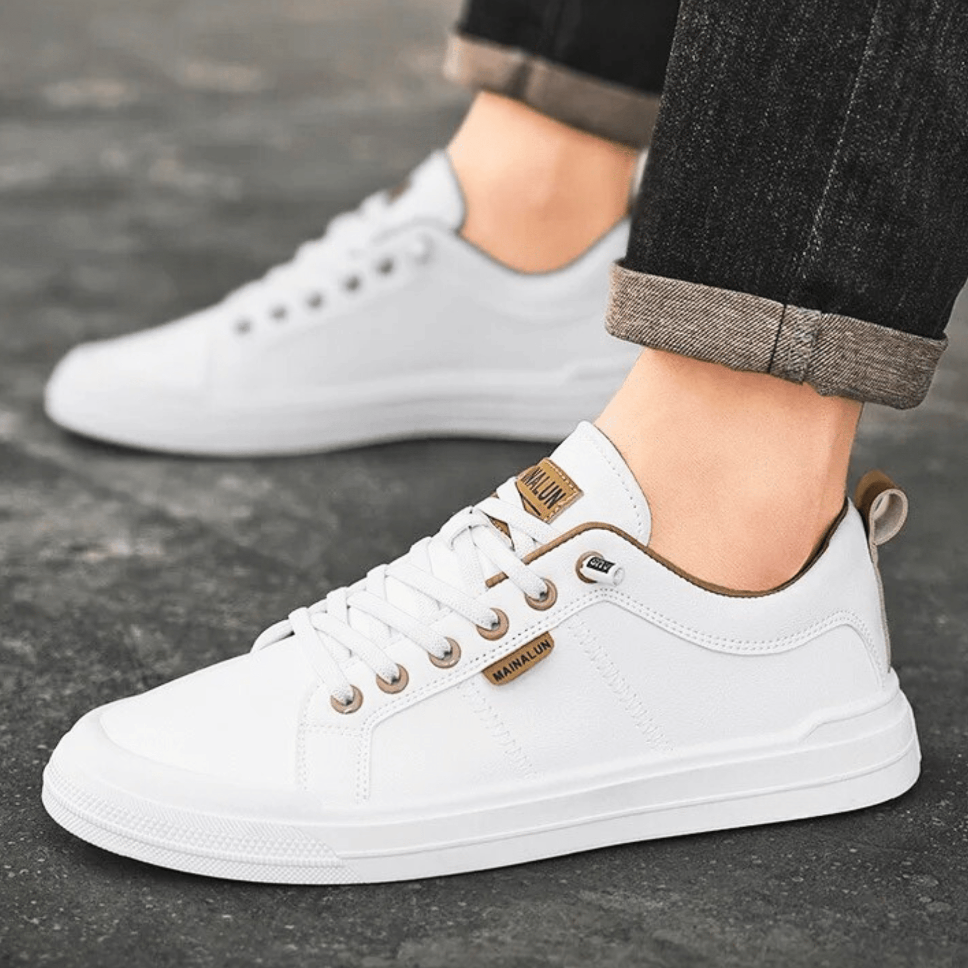 Sinclair trainers white side view
