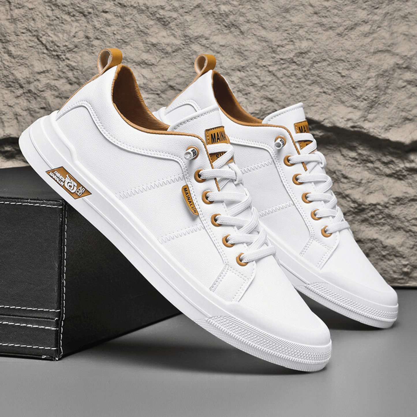 Sinclair leather low-top trainers white