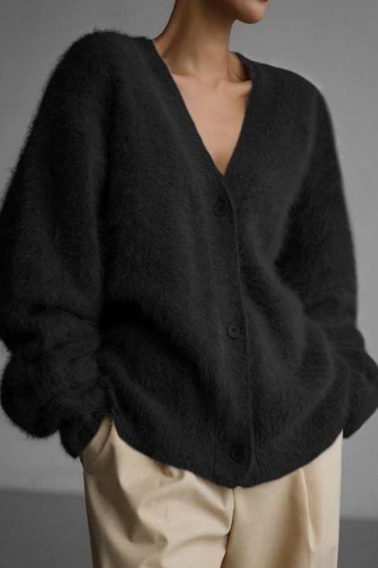 Vegan Knit Long Sleeve Cardigan