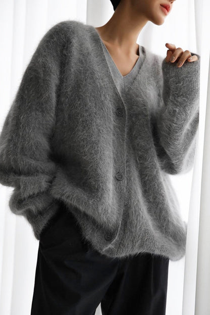Vegan Knit Long Sleeve Cardigan