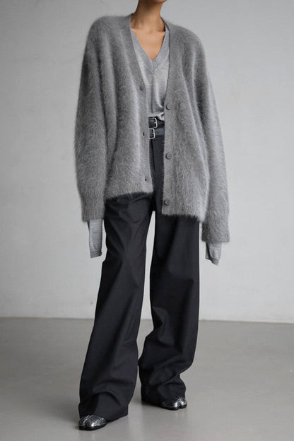 Vegan Knit Long Sleeve Cardigan